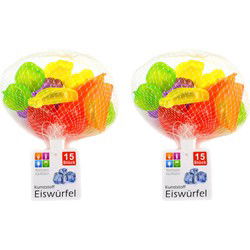 Jedermann IJsblokjes - 30x - fruitvormpjes - kunststof - herbruikbaar - IJsblokjesvormen