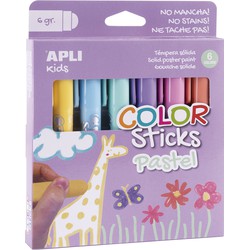 APLI Kids APLI Kids APLI - Kleurstok pastel 6 kleuren