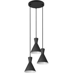 Industriële Hanglamp Enzo - Metaal - Zwart