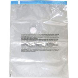Bolsa Vacuumzakken voor kleding/textiel - Vacuum opbergzakken - 2x stuks - transparant - 80 x 100 cm - Opberghoezen