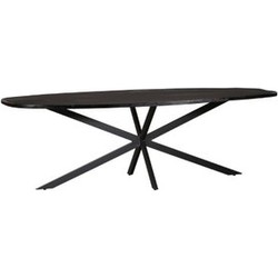 Starfurn Eettafel Elegance Black | 200 cm | Deens ovaal