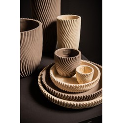 PTMD Schaal Lianna - 35x35x6 cm - Cement - Beige