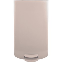 MSV kleine pedaalemmer - kunststof - beige - 3L - 15 x 27 cm - Badkamer/toilet - Pedaalemmers