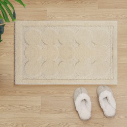 Badmat Antislip - Douchemat Toiletmat Wasbaar Waterabsorberend - Creme- 60x120CM