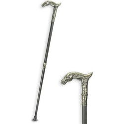AN ALUMINIUM WALKING STICK