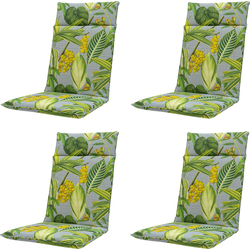 Madison -  Tuinstoelkussen Hoge Rug La grave grey - Ca. 120x50 cm - Set van 4