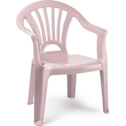 Plasticforte Kinderstoel van kunststof - roze - 35 x 28 x 50 cm - tuin/camping/slaapkamer - Kinderstoelen