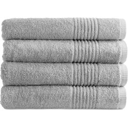 PHLOX Handdoeken Set 70x140 cm - 4 stuks - 600 g/m2 Zacht Katoen - Supreme Collectie - Room Lichtgrijs