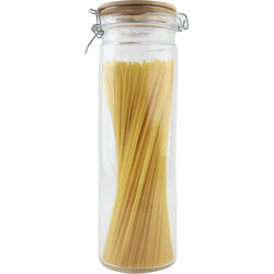 OTIX Spaghetti Voorraadpot - Weckpot - Glas - Bamboe - 33x10cm - 1900ml