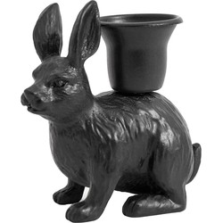 kandelaar rabbit metaal zwart 8 x 7 x 4