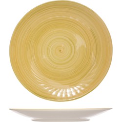 1x stuks ontbijt/dessert bordje Turbolino geel 22 cm - Ontbijtborden