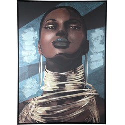 PTMD Wandpaneel Muniba - 143x4x103 cm - Polyester - Blauw