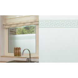 Raamfolie - griekse patroon rand - 2x - 2 m - semi-transparant - Raamstickers
