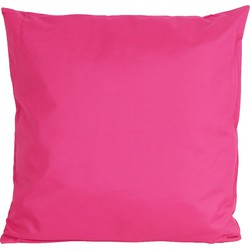 Anna's collection Buiten of tuin sier kussens - fuchsia roze - 45 x 45 cm - binnen/buiten - Sierkussens