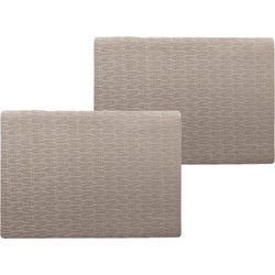 4x stuks stevige luxe Tafel placemats Jaspe taupe 30 x 43 cm - Placemats