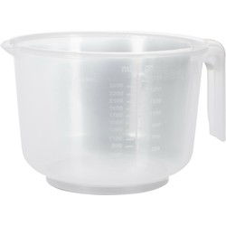 Keuken maatbeker/mengbeker - kunststof - transparant - 2500 ml - Maatbekers