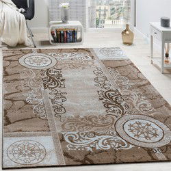 Laagpolig Modern Vloerkleed Sinovo - Bruin - 120x170 cm