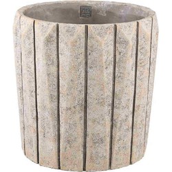 PTMD Bloempot Imani - 40x40x40 cm - Cement - Taupe