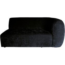 PTMD Lujo Sofa Anthracite Fiore Fabric 2 Seater Arm R