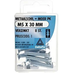 M.schroef moer pk m5x30mm 8st