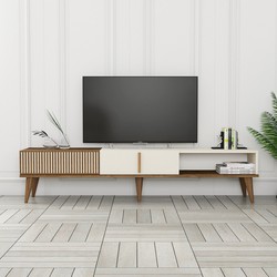 TV Meubel Milan Alt Walnoot Crème Melamine 180x40x35 cm