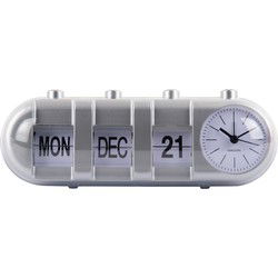 Wekker Retro Tube - Zilver - 9x26x9.3cm