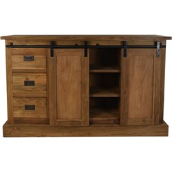 HSM Collection-Dressoir Blackburn 2 Deur 6 La-140x42x86-Naturel-Teak