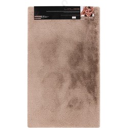 Tapijtenloods Heaven Vacht - Badmat Fluffy - Hoogpolig - Soft Touch Effen - Taupe- 40x60 CM