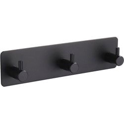 XIVADA Handdoekhaakjes Tres - Zelfklevend - Zwart - 3 in 1