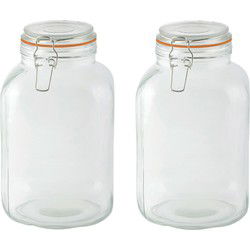 Esschert Design Weckpot - 1x - 3L - glas - D15 x 24 cm - voorraadpot - Voorraadpot