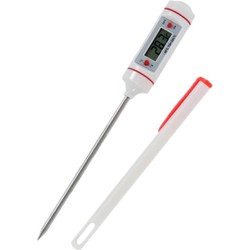 Digitale vleesthermometer / keuken thermometer RVS/kunststof 18 cm - Vleesthermometers