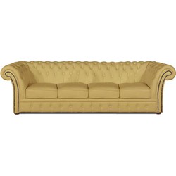 Chesterfield Bank Winfield Basic Luxe Leer | 4-zits | Ivoor | 2 tot 4 weken levertijd