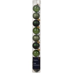 Kerstballen glas d3 cm groen 9st