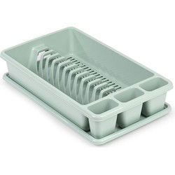 Plasticforte Afdruiprek met lekbak - groen - 45 x 26 cm - afwasrek - Afdruiprekken