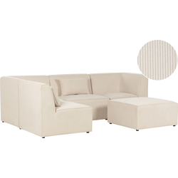 Beliani LEMVIG - Modulaire Sofa-Beige-Corduroy