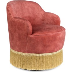 BOLD MONKEY Fringe Me Up Lounge Chair Old Pink