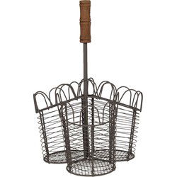 Clayre & Eef Flessenhouder 23x14x34 cm Bruin IJzer