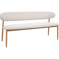 Eetkamerbank Alexia Beige/Naturel 160cm - Giga Meubel