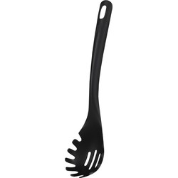 Urban Living Pasta opscheplepel - zwart - kunststof - 30 cm - Keukengerei - Keukengerei