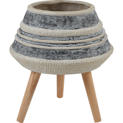 Beliani ATHAEA - Plantenbak voor buiten-Beige-Klei-vezelmengsel