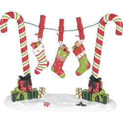 Clayre & Eef Kerstdecoratie Beeld Zuurstok Rood Kunststof