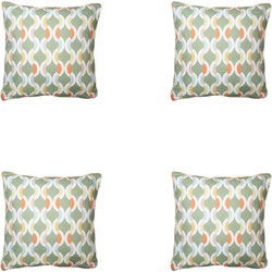 Madison -  Sierkussen Trivia green - Ca. 50x50 cm - Set van 4
