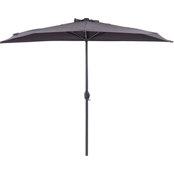 Beliani GALATI - Halfronde parasol-Grijs-Polyester