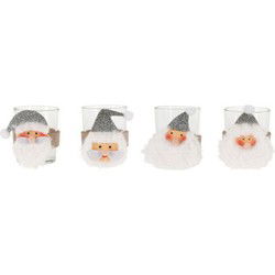 Tealightholder Santa Zilver
