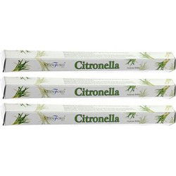 Wierook citroen geur - 60x wierook stokjes - citronella - Wierookstokjes