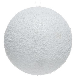 1x Witte sneeuwbal/sneeuwbol 14 cm - Decoratiesneeuw