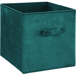 5Five Opbergmand/kastmand - petrol groen - 29 liter - 31 x 31 x 31 cm - Opbergmanden