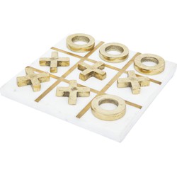 Deco Object Marble Tic Tac Toe – Goud/Wit