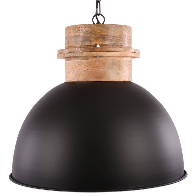 Hanglamp Legno 50 cm mat zwart - 