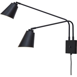 Wandlamp Bremen - Zwart - 130x60x49cm - 2L